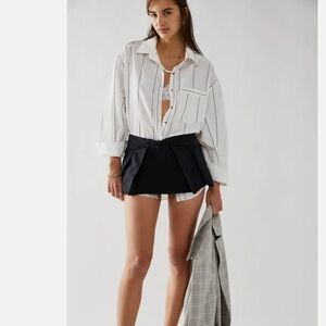 Free People We The Free Happy Hour Stripe Poplin Top